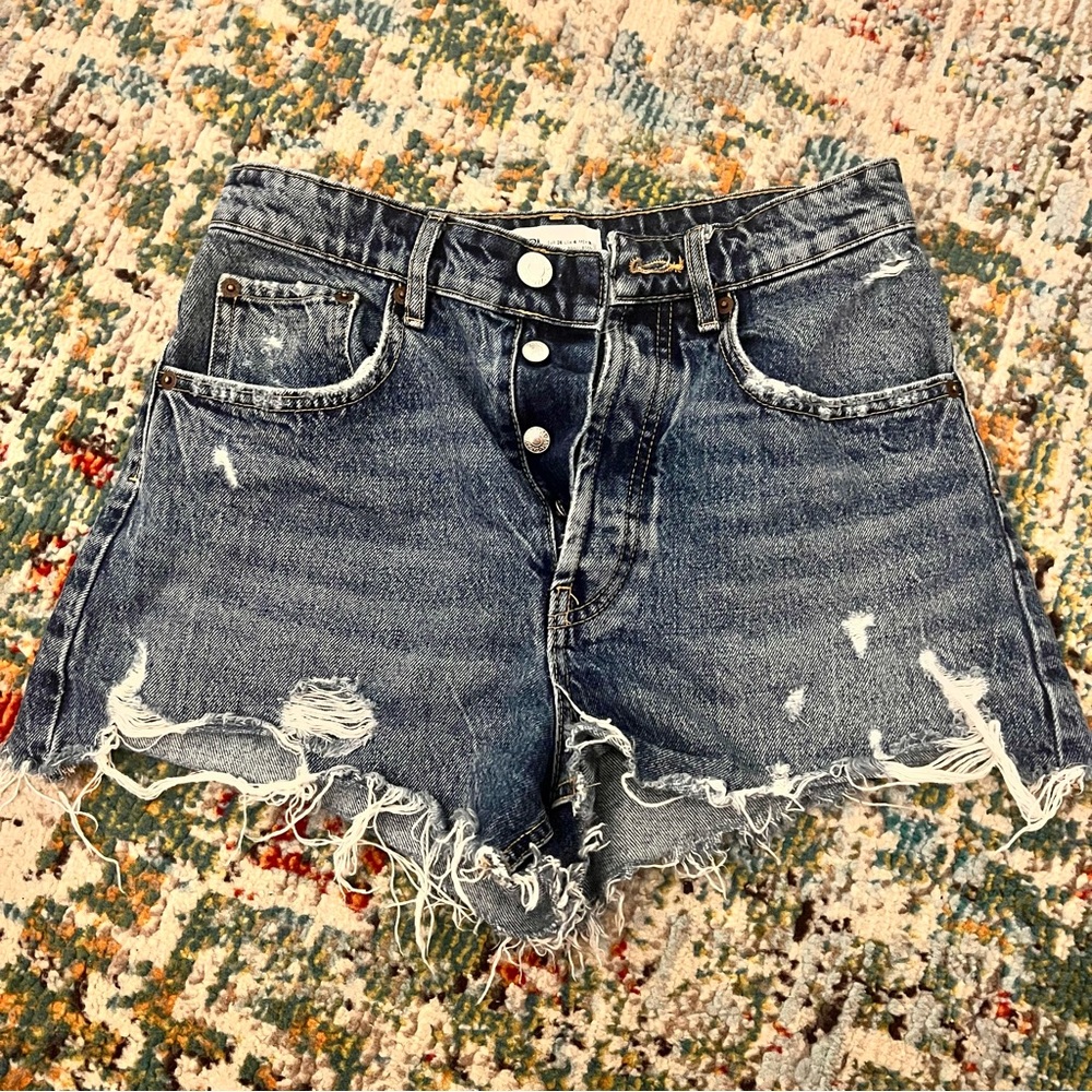 Zara high waisted cutoff shorts